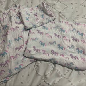 Pastel Unicorn Sheet Set - Pink & Teal Horses
